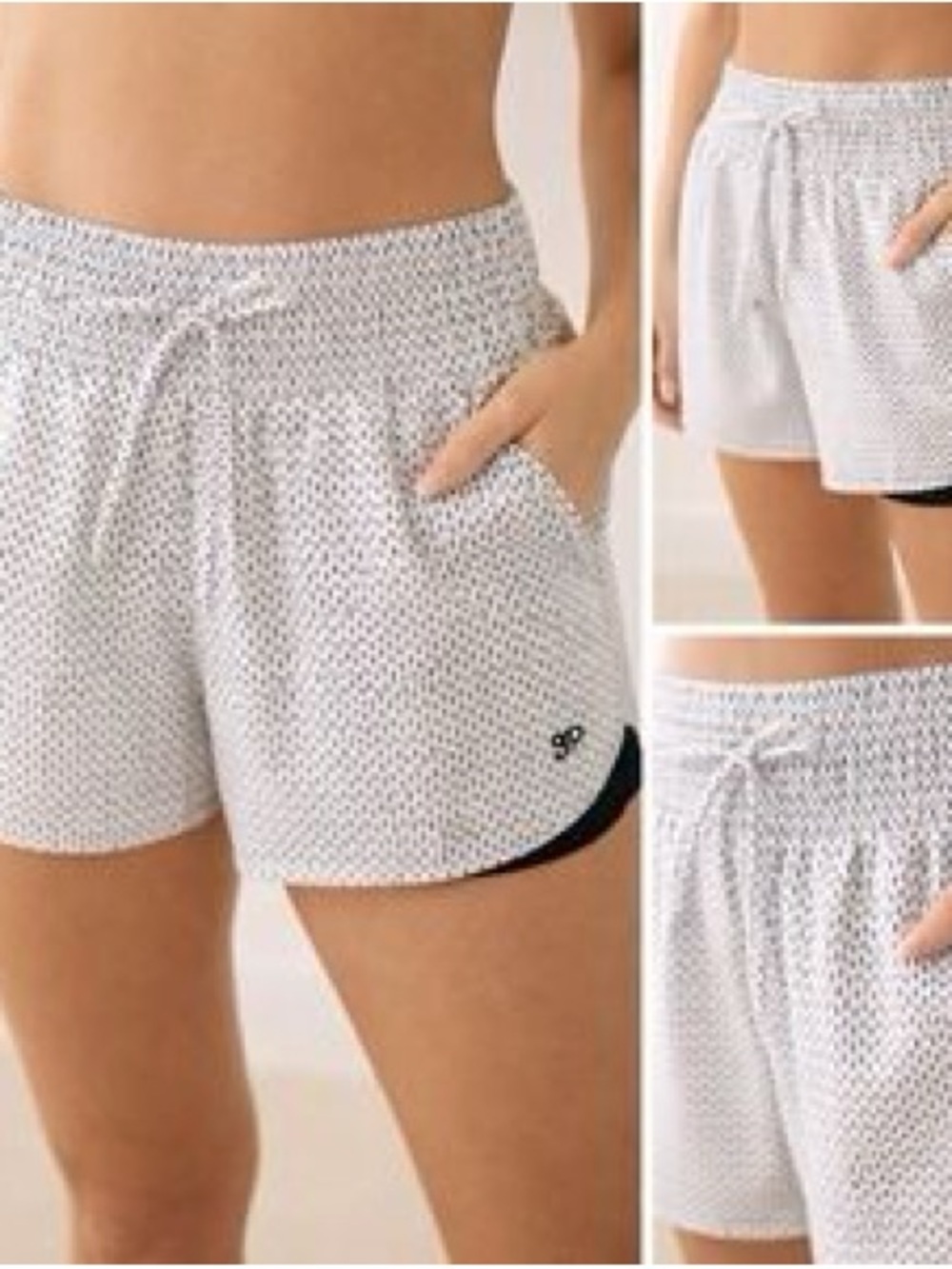 Albion Pursuit Lunge Shorts White Black Dash Women’s M